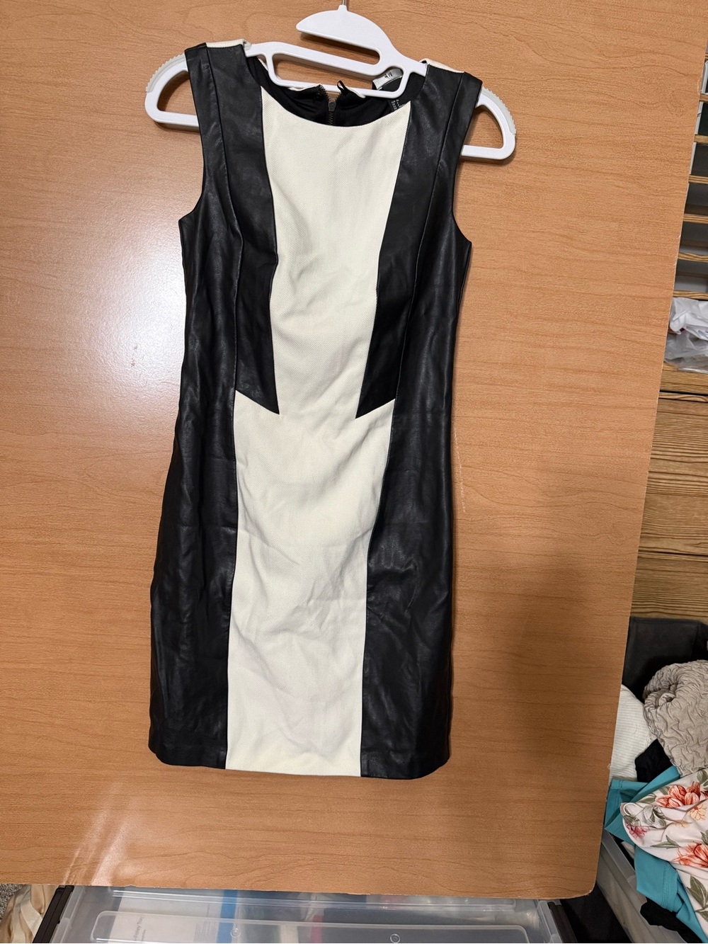 H&M Black and White Panel Sheath Dress